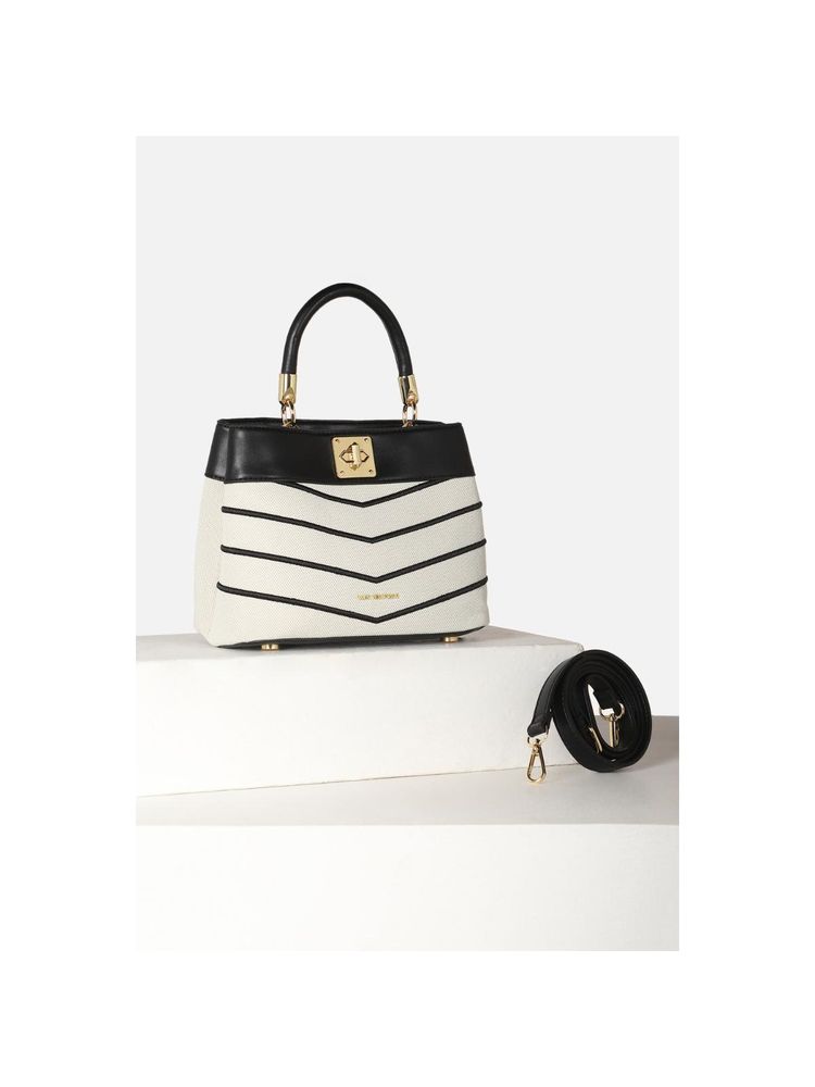 Van Heusen Women Casual Black Stripes Handbag-picture-17