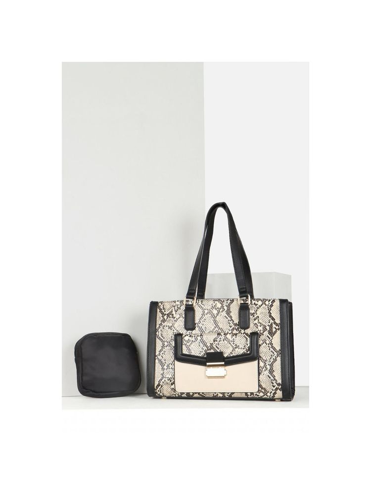 Van Heusen Women Casual Beige Printed Handbag with Pouch-picture-18