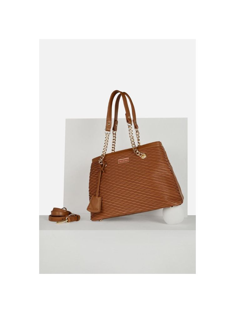 Van Heusen Women Casual Brown Solid Handbag with Detachable Strap-picture-23
