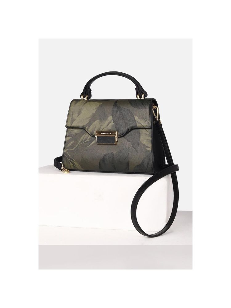 Van Heusen Women Casual Olive Printed Handbag with Detachable Strap-picture-28