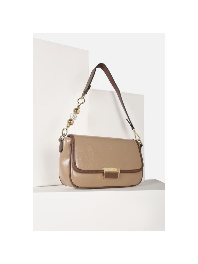 Van Heusen Women Casual Beige Textured Handbag-image-34