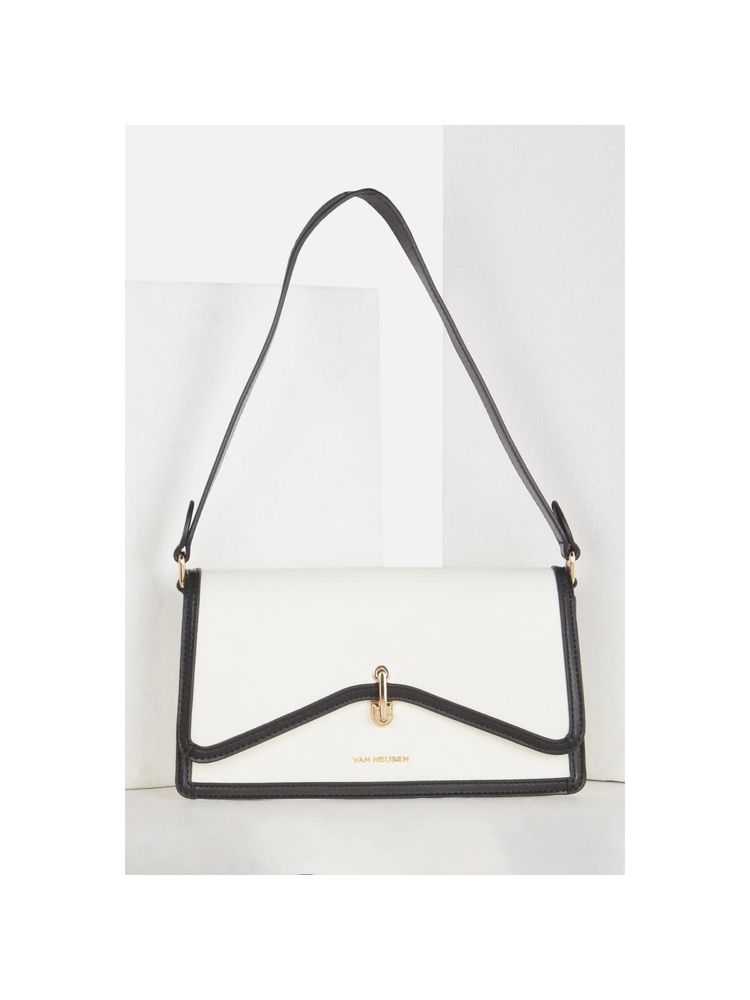 Van Heusen Women Casual White Solid Handbag-image-35