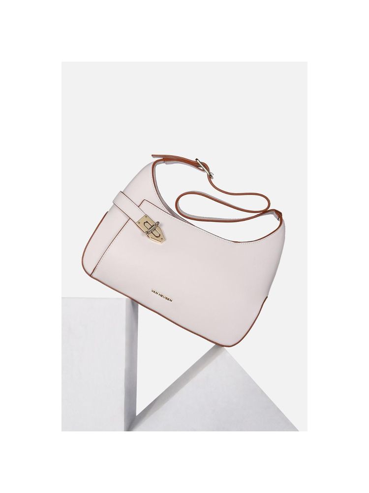 Van Heusen Women Casual White Solid Handbag-image-32