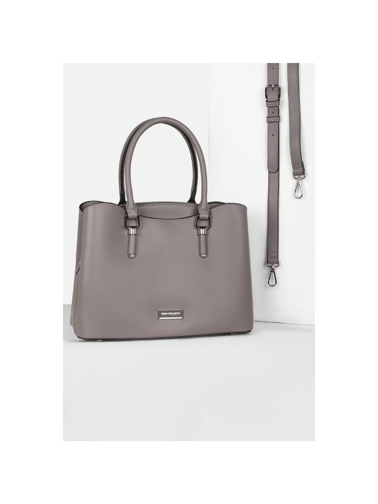 Van Heusen Women Casual Grey Solid Handbag with Detachable Strap-picture-20
