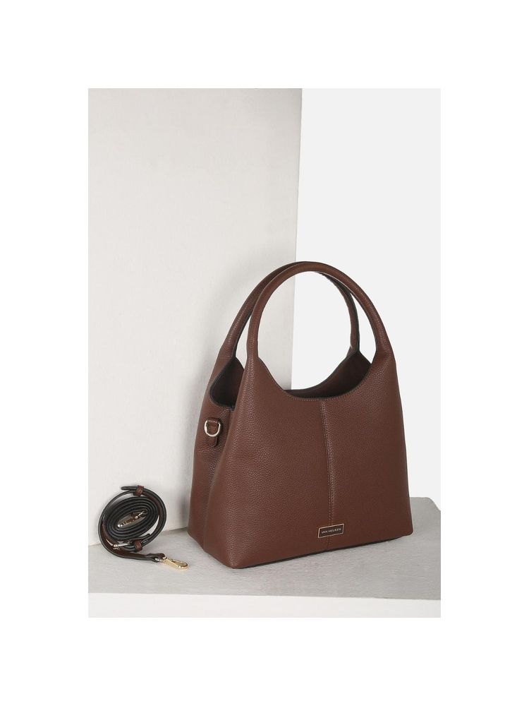 Van Heusen Women Casual Brown Textured Handbag-image-29