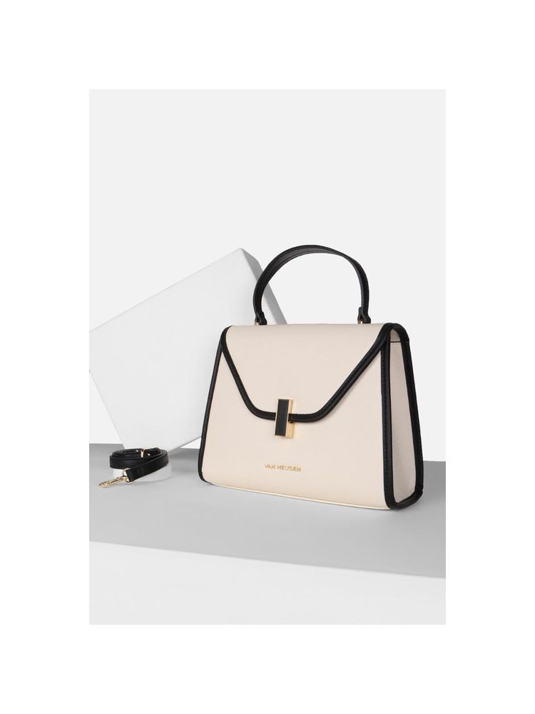 Van Heusen Women Casual Beige Solid Sling Bag with Detachable Strap-image-42