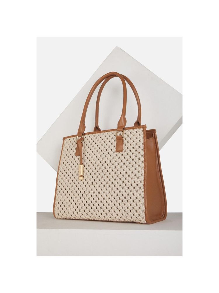 Van Heusen Women Casual Beige Textured Handbag-image-31