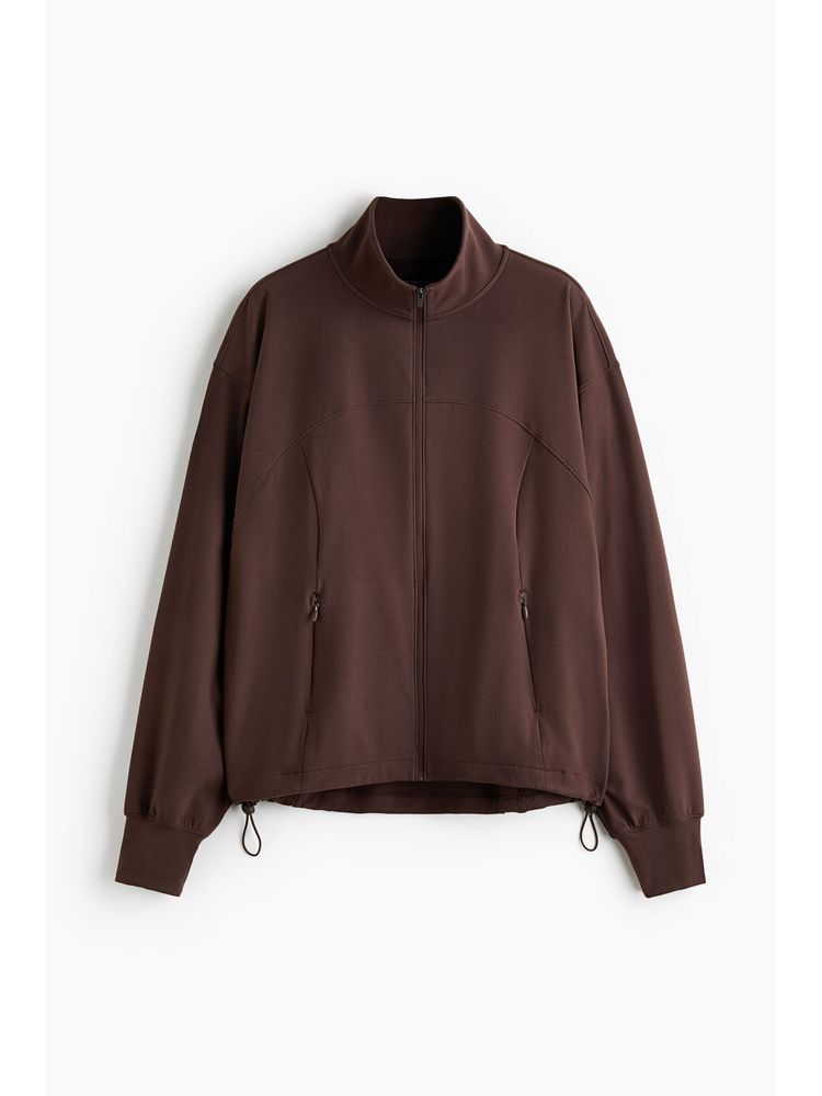 H&M Women Brown Sports Track Jacket With Softmove-image-49