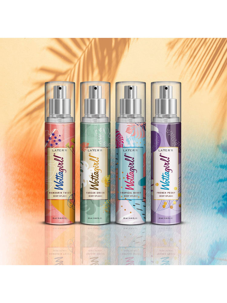 Layerr Wottagirl Body Splash - Pack Of 4 For Her