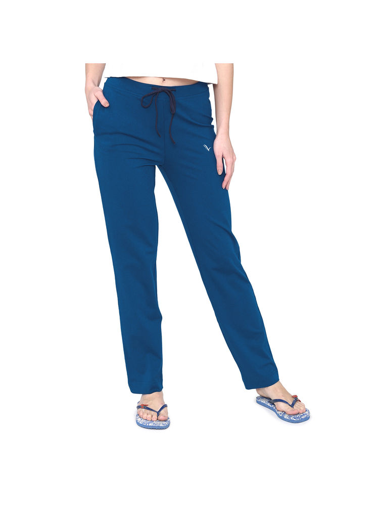 Vami Plain Cotton Rich Casual Lower - Blue-picture-21