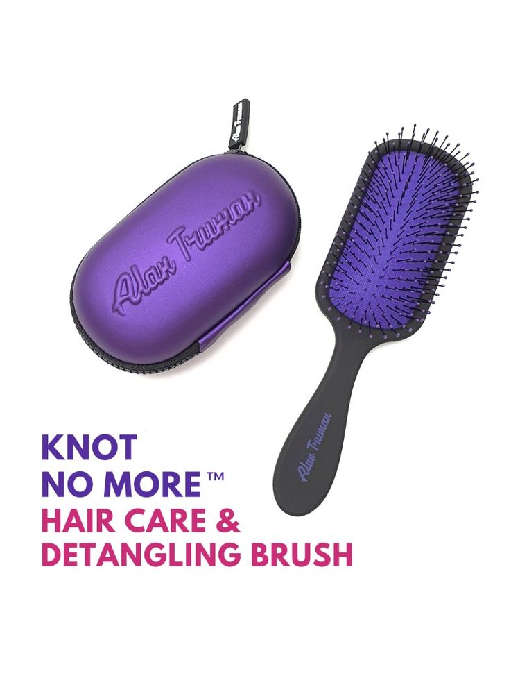 Alan Truman Knot No More Detangling & Hair Care Brush - Playful Purple-image-15