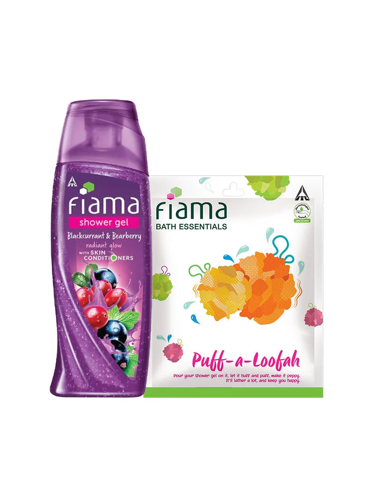 Fiama Shower Gel Blackcurrant & Bearberry Body With Puff-a-loofah Combo-image-25