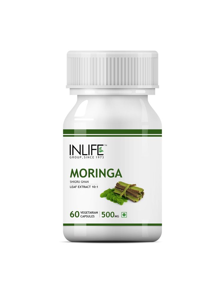 INLIFE Moringa Shigru Ghan Leaf Extract- 60 Veg Capsules (500mg)-image-43