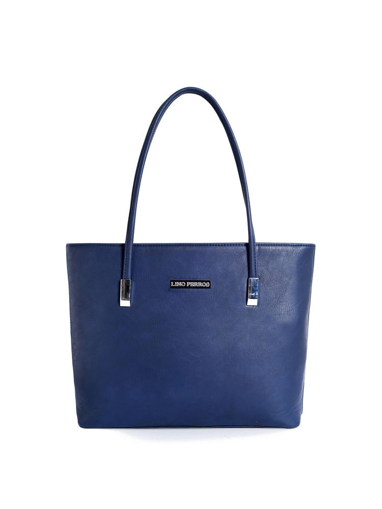 Lino Perros Blue Faux Leather Handbag-picture-38