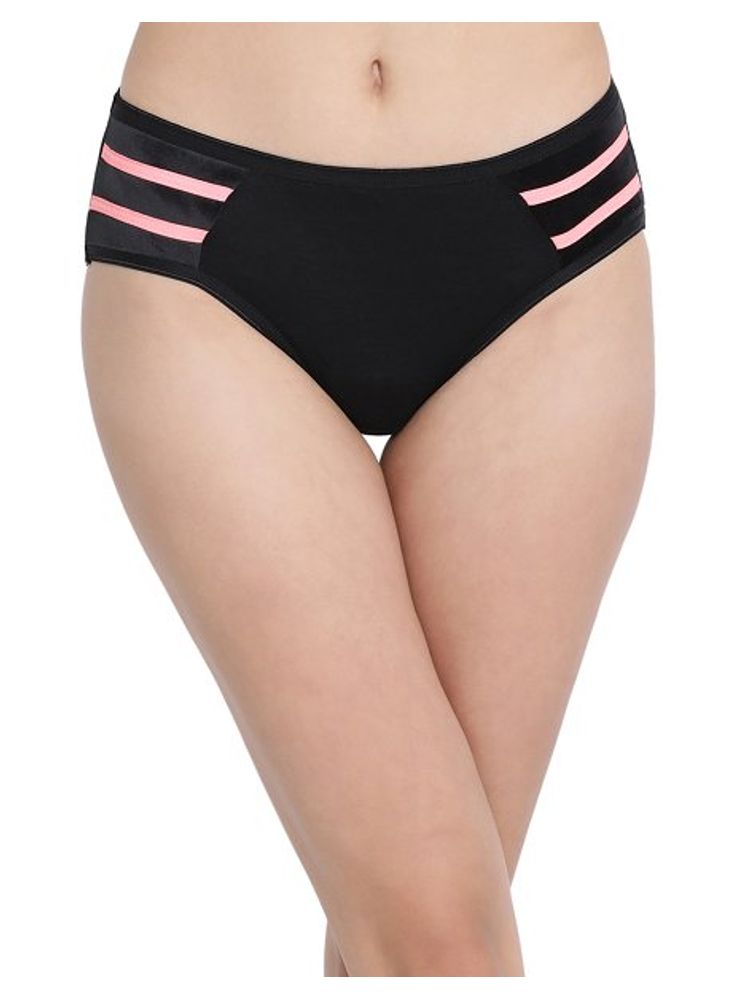 Clovia Cotton Spandex Medium waist Outer elastic Hipster Panty-picture-17