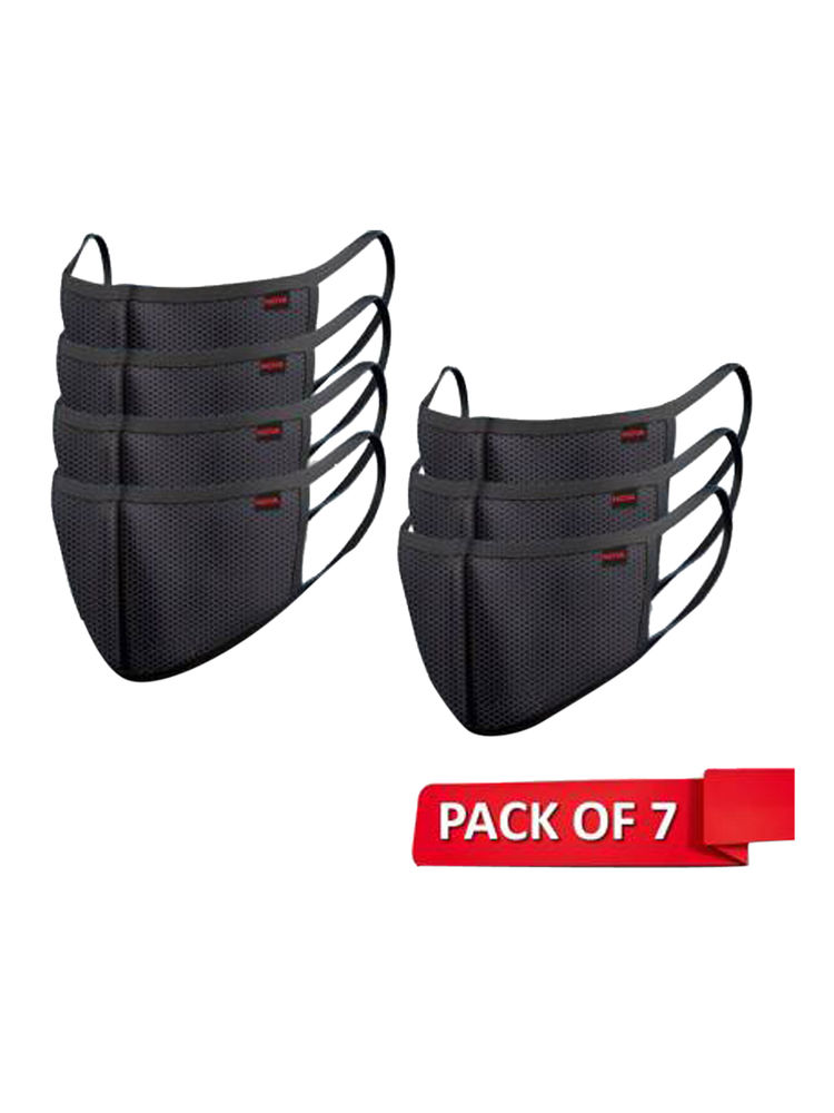 Nova NEXA Shield Premium Reusable Outdoor Protection Mask 1087 Free Size - Pack of 7 (Black)(7Pcs)-picture-16