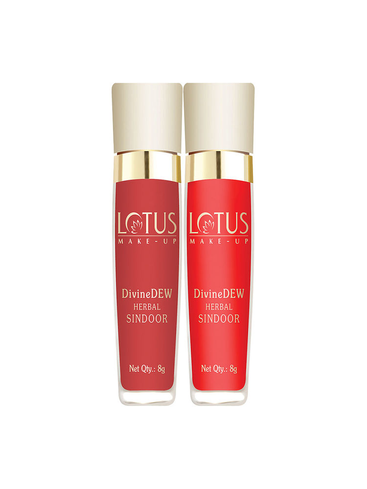 Lotus Make-Up Divine Dew Herbal Sindoor Combo
