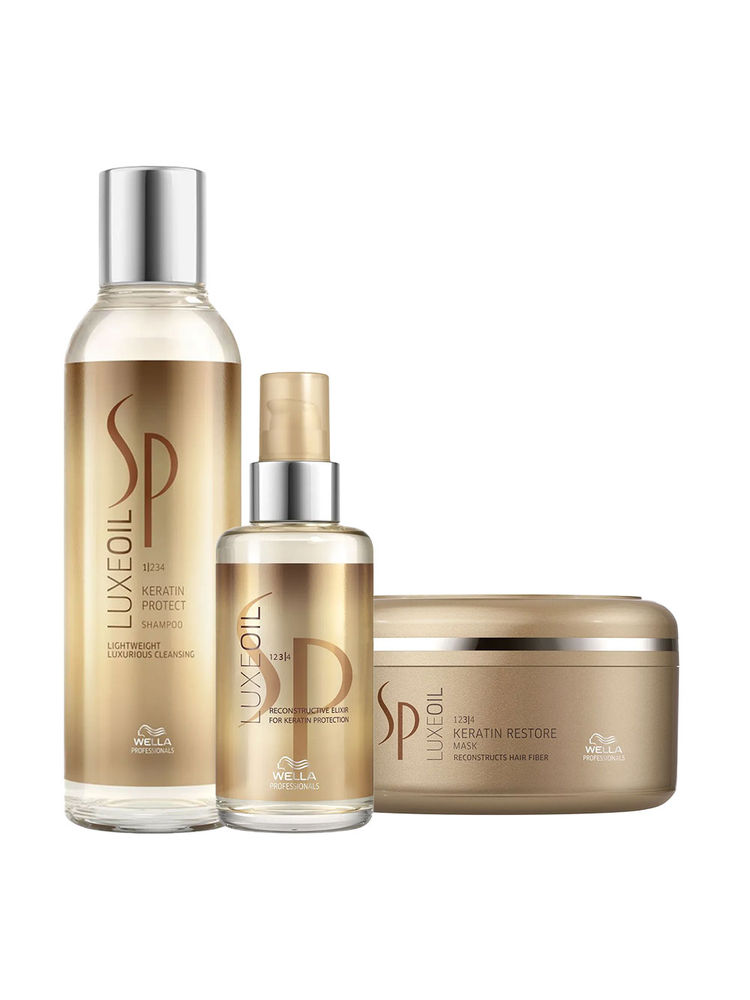 SP Luxe Oil Keratin Protect Shampoo, Mask and Hair Oil Combo-image-23
