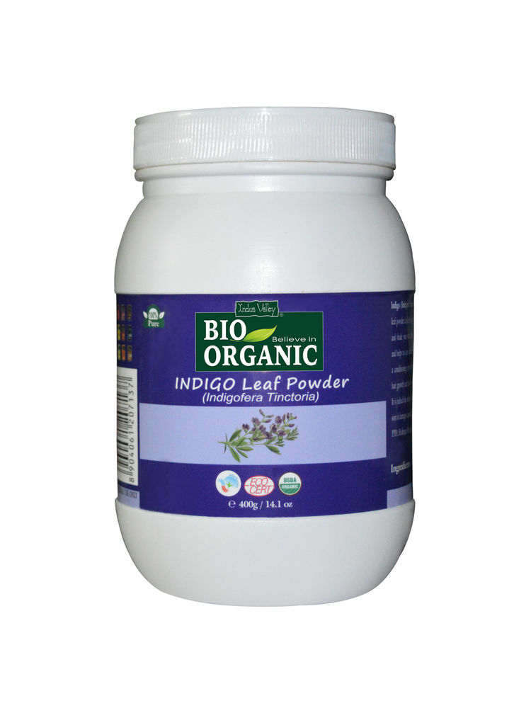 Indus Valley Bio Organic Indigo Leaf Hair Color Powder - Indigofera Tinctoria