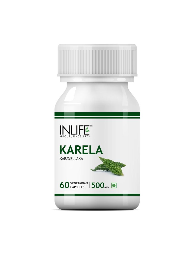 INLIFE Karela, Bitter melon, 500mg 60 Vegetarian Capsules For Sugar Balance-picture-24