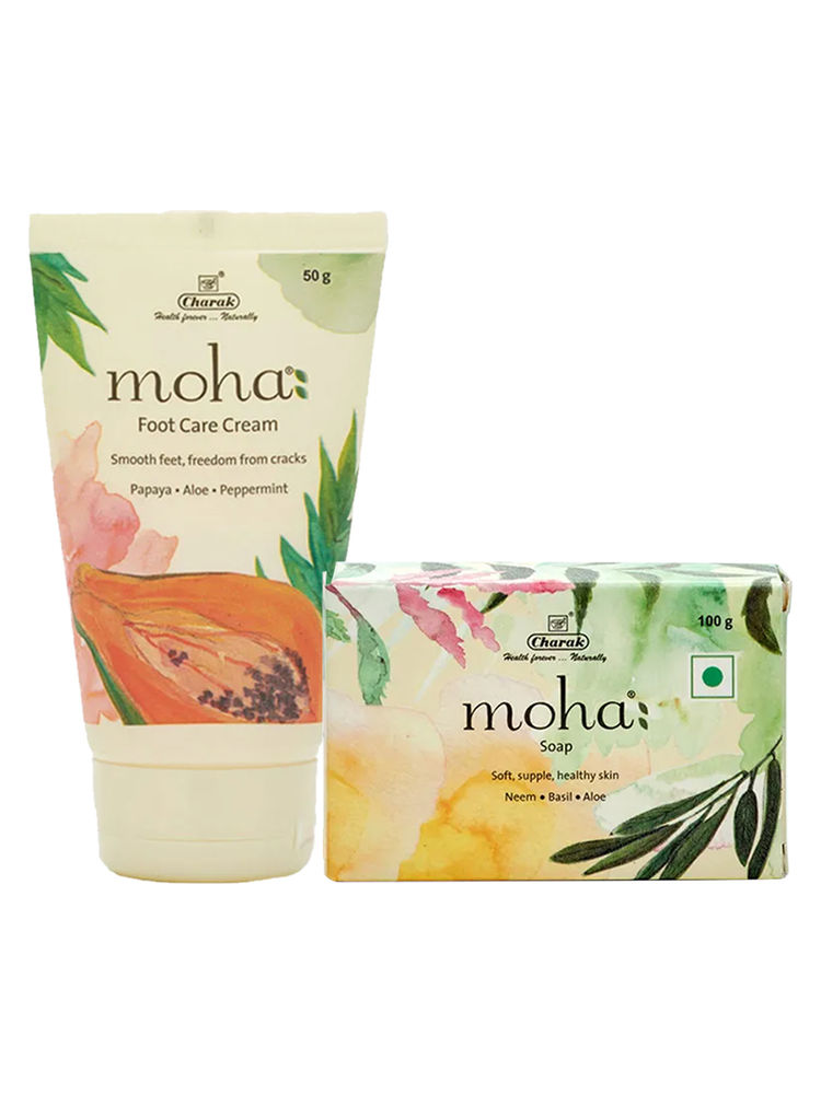 Moha Foot Care And Soap Combo Heal Cracked Heels And Nourish Skin For Soft Smooth Feet