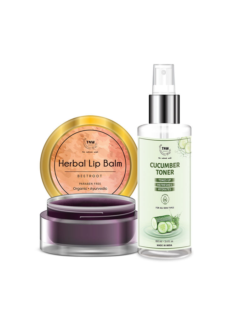 TNW The Natural Wash Combo Of Lip Balm & Cucumber Toner For Deep Cleansing