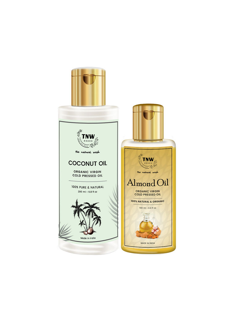 TNW The Natural Wash Virgin Almond Oil With Virgin Coconut Oil For Skin Hair And Body Massage