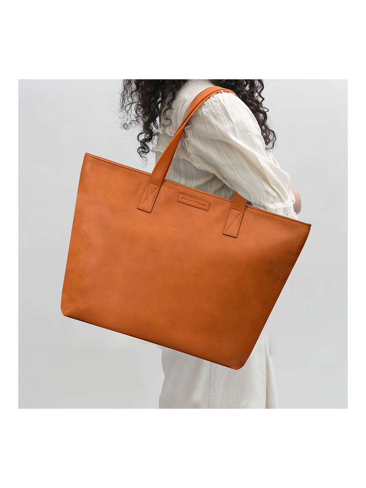 DailyObjects Tan Faux Leather Fatty Women's Tote Bag