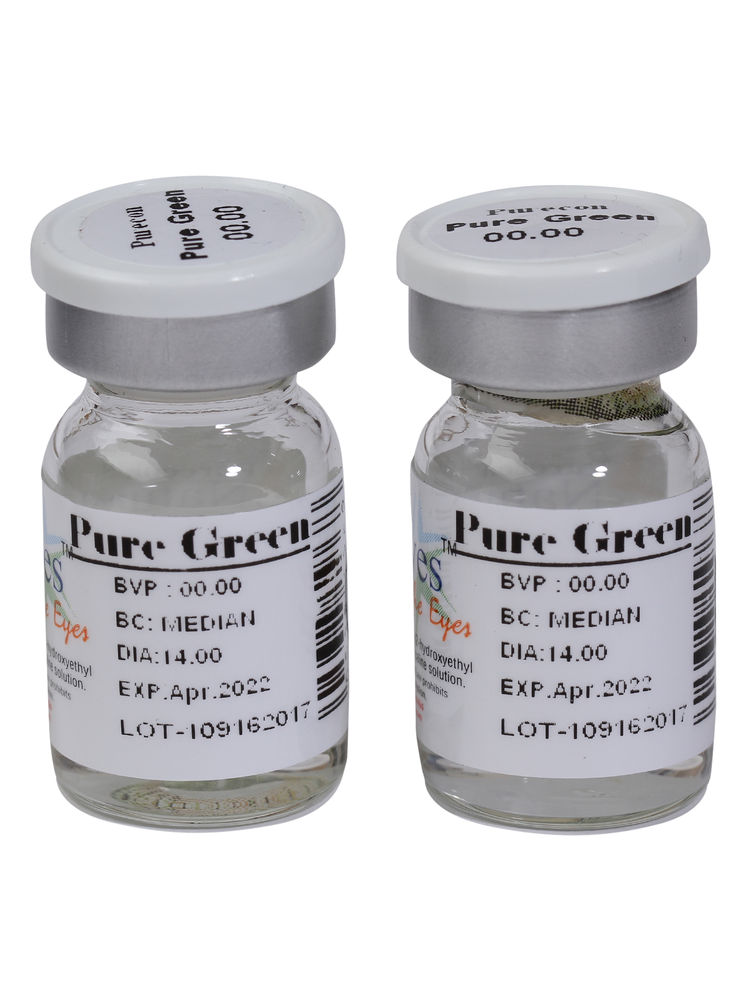 Purecon Natural Eyes Pure Green Yearly Disposable Contact Lenses-image-33