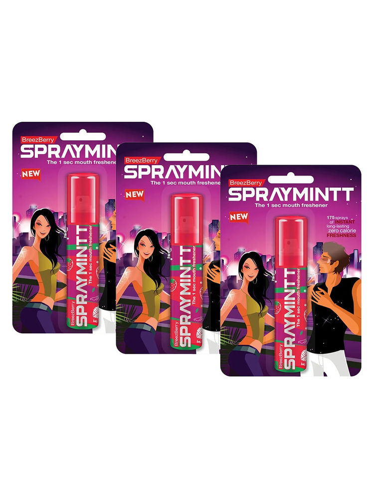 Spraymintt Mouth Freshener Breezeberry - Pack of 3