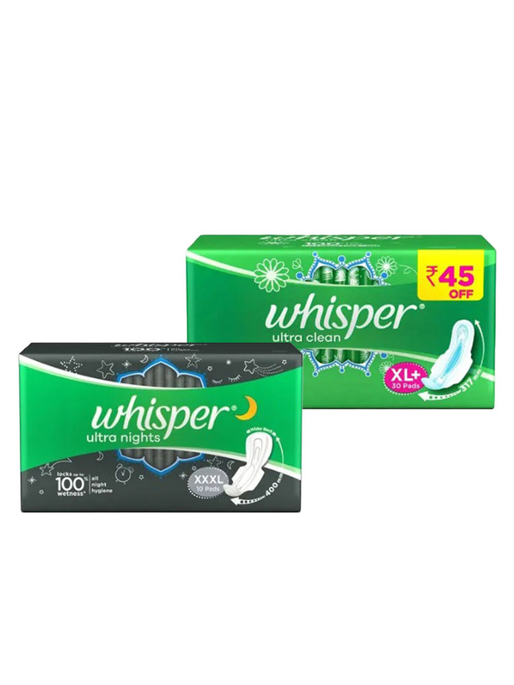 Whisper Ultra Clean XL + 30s + Nights XXXL 10s