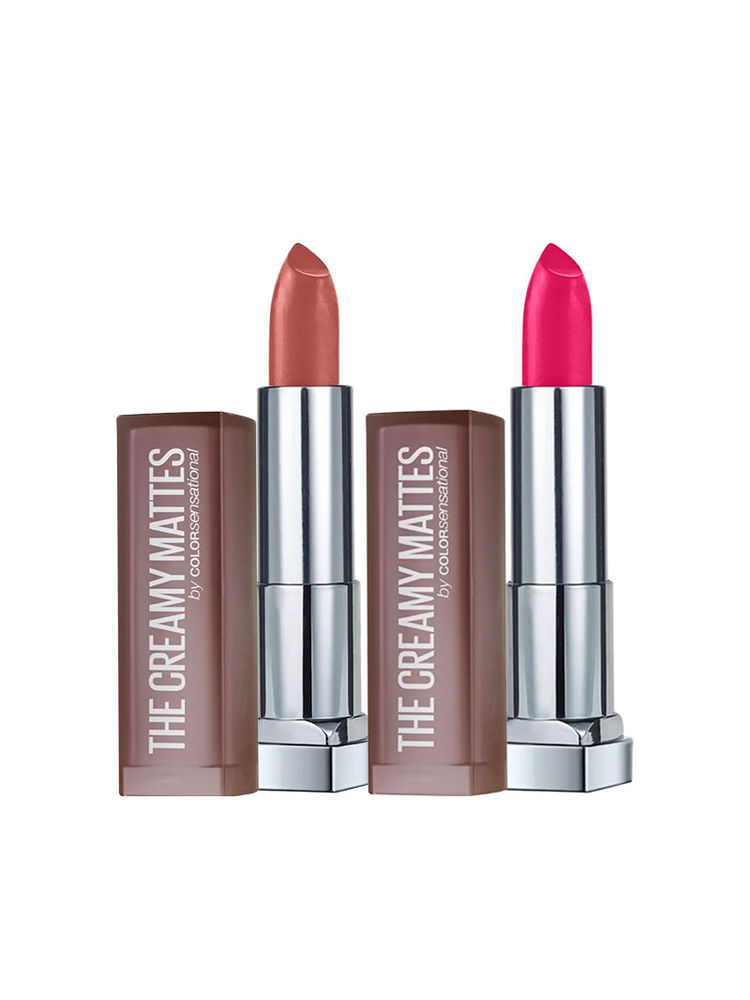 Maybelline New York Color Sensational Creamy Matte Lipstick - Nude Nuance + Mesmerizing Magenta
