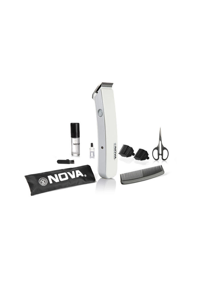 Nova NHT - 1047 Pro Skin Rechargeable Cordless, 30 Minutes Runtime Beard Trimmer for Men (White)-image-32