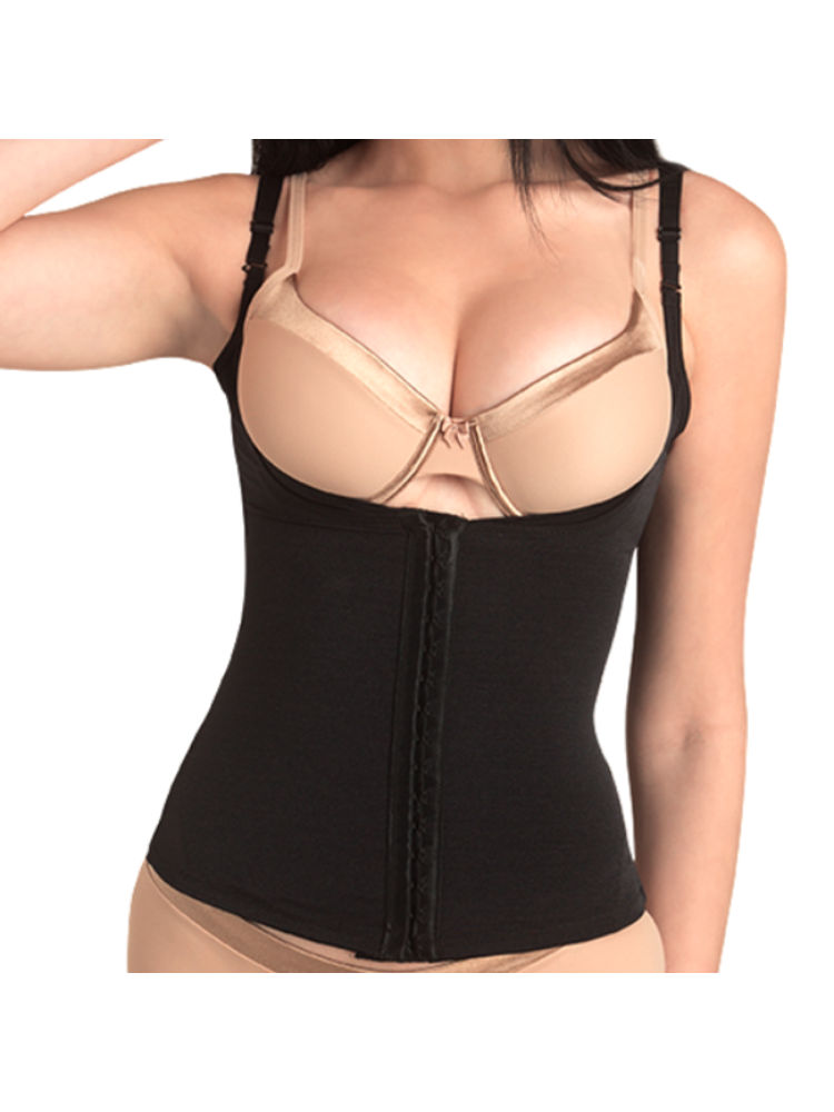 Swee Pearl Open Bust Tummy Cincher For Women - Black