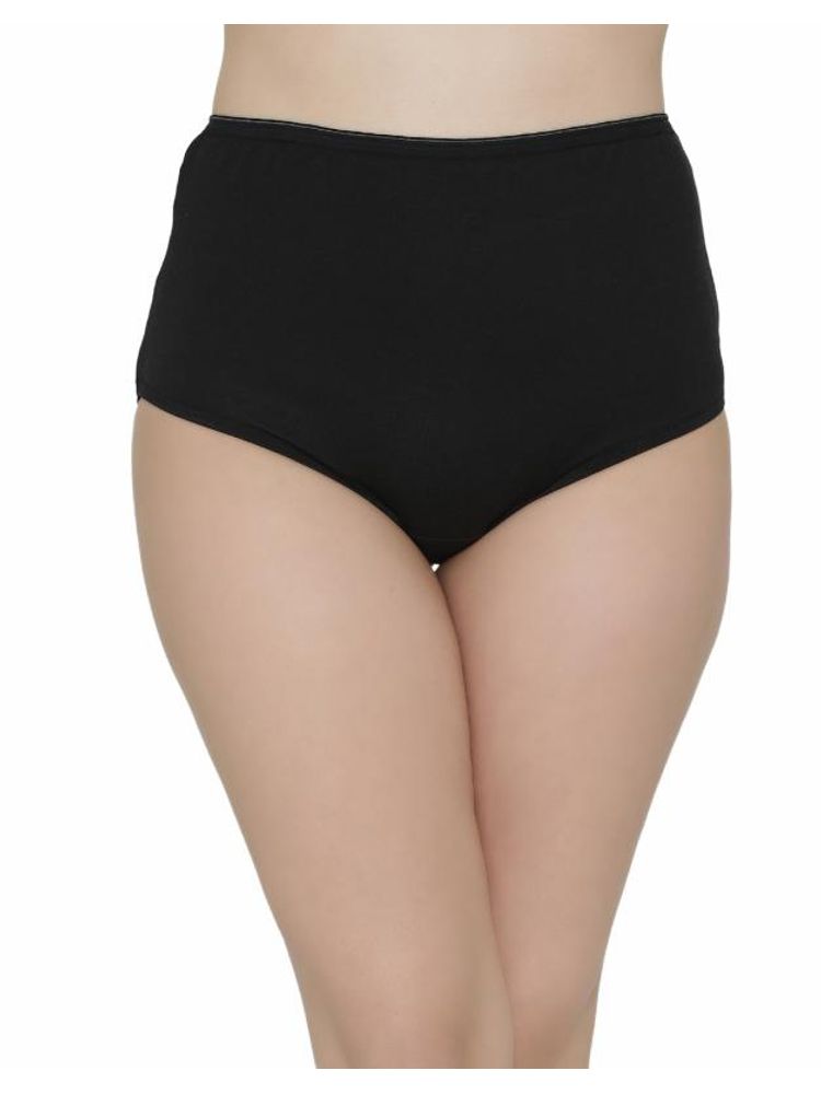 Clovia Cotton High Waist Maternity Hipster - Black-picture-28