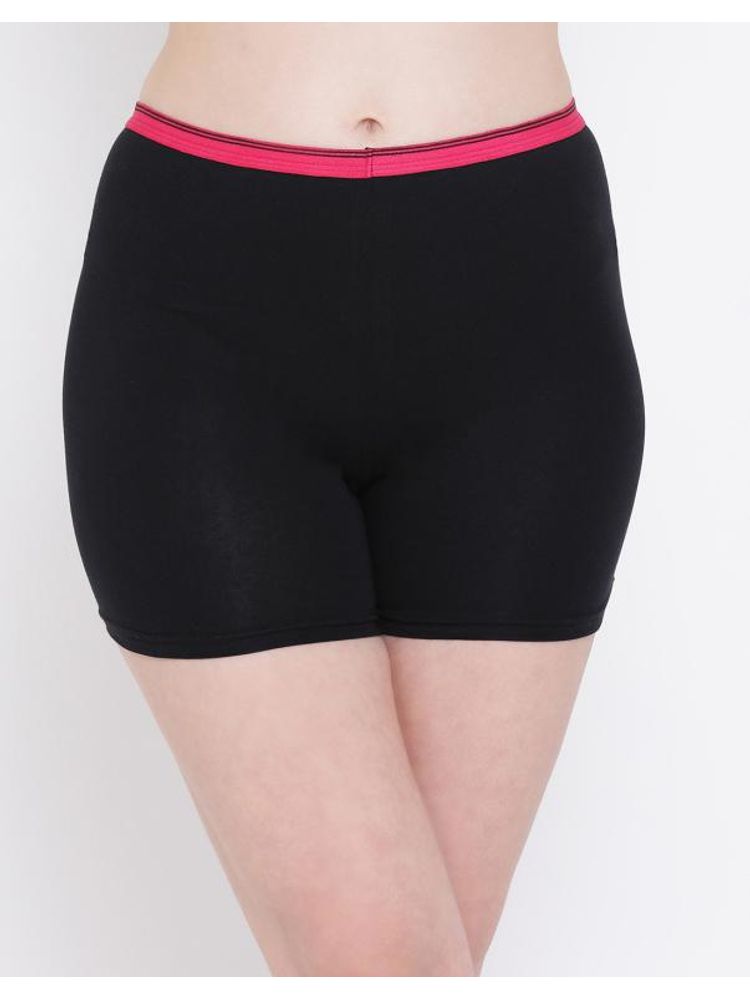 Clovia Cotton Spandex Medium waist Outer elastic Boyleg Panty-picture-21