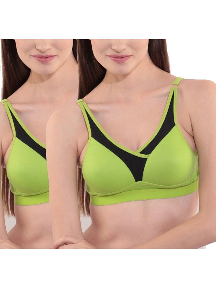 Floret Pack of 2 Full-Coverage Sports Bras T 3001 - Green-picture-26
