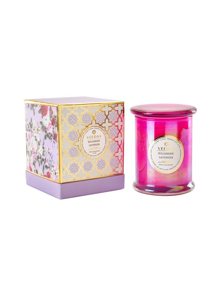 Veedaa Bulgarian Lavender Danube Glass Scented Candle-picture-18