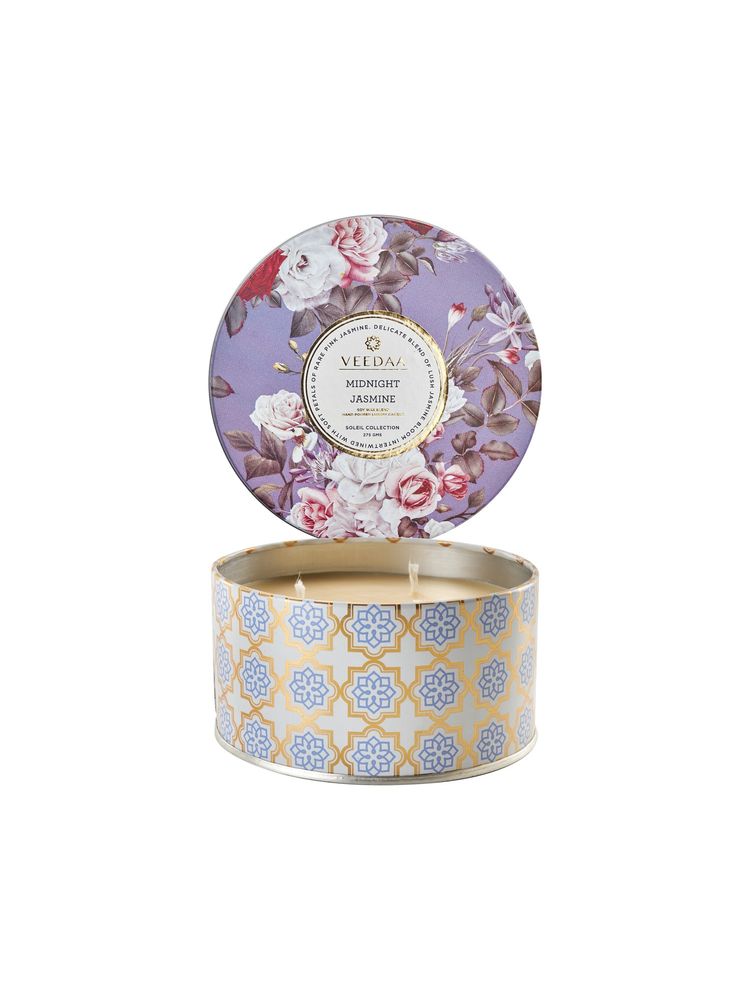 Veedaa Midnight Jasmine 3 Wick Tin Scented Candle-picture-16