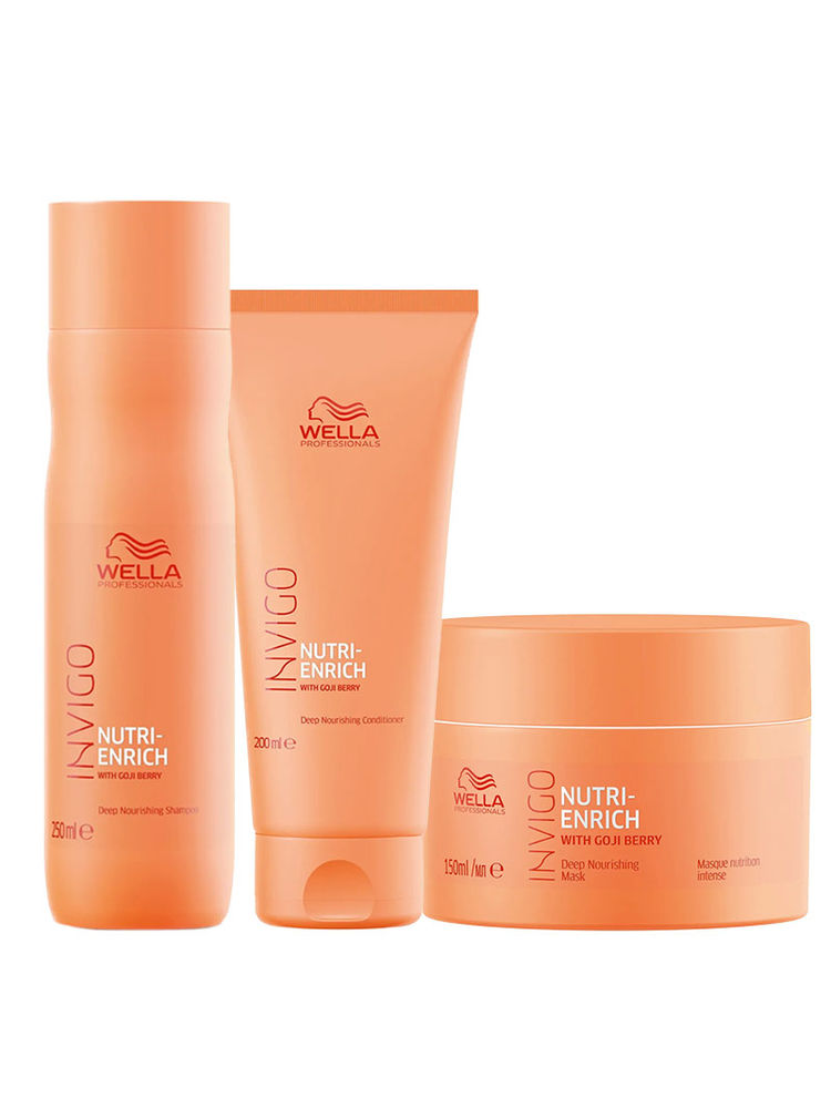Wella Professionals INVIGO Nutri Enrich Deep Nourishing Mask, Shampoo & Conditioner Combo-image-14