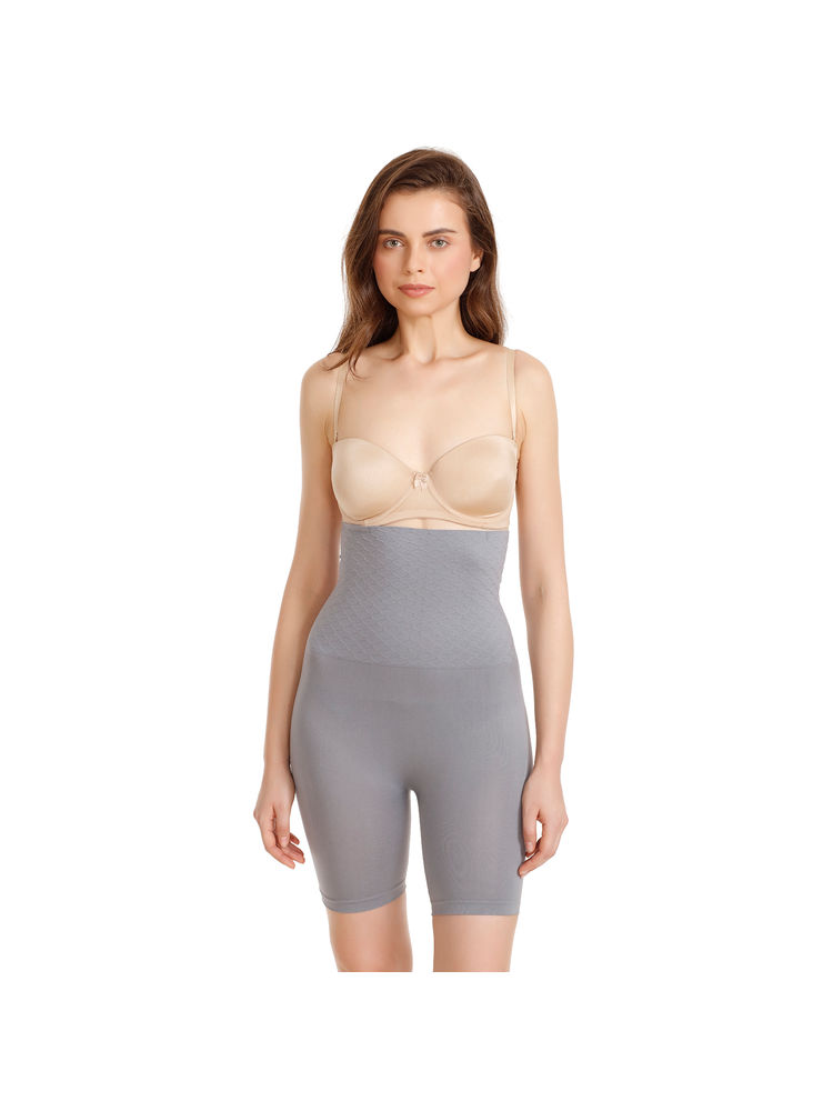 Zivame Highwaist Thigh Shaper Smoothening Control - Grey-picture-24