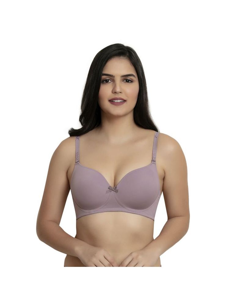 Zivame Padded Wired T-Shirt Bra - Mauve-picture-20