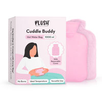 Plush Hot Water Bag Cuddle Buddy With Removable Cover