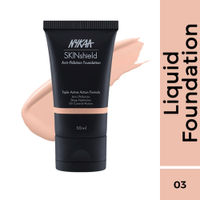 Nykaa SkinShield Anti-Pollution Matte Foundation for Oily Skin - Frisky Creme - 03