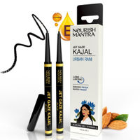 Nourish Mantra Jet Gaze Kajal Urban Rani - Combo - Black & Black for a Smudgeproof Eye Look