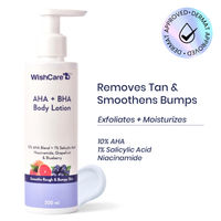 WishCare AHA + BHA Exfoliating Body Lotion for Strawberry Skin-Provides Deep Hydration & Detan Skin