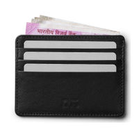 Dailyobjects Black Leather Skinny Fit Card Wallet