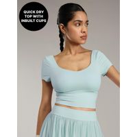 Kica Criss-Cross Back Active Top with Built-In Bra for Pickleball & Tennis KIC017 Blue-picture-26