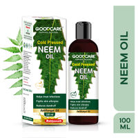 GOODCARE Ayurvedic Cold Pressed Neem Oil for dandruff, scalp acne and clear skin and hair care