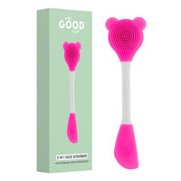 Feel Good Club 2 in 1 Face Cleansing Scrubber With Spatula Brush For Face Masks Detan Packs Skincare